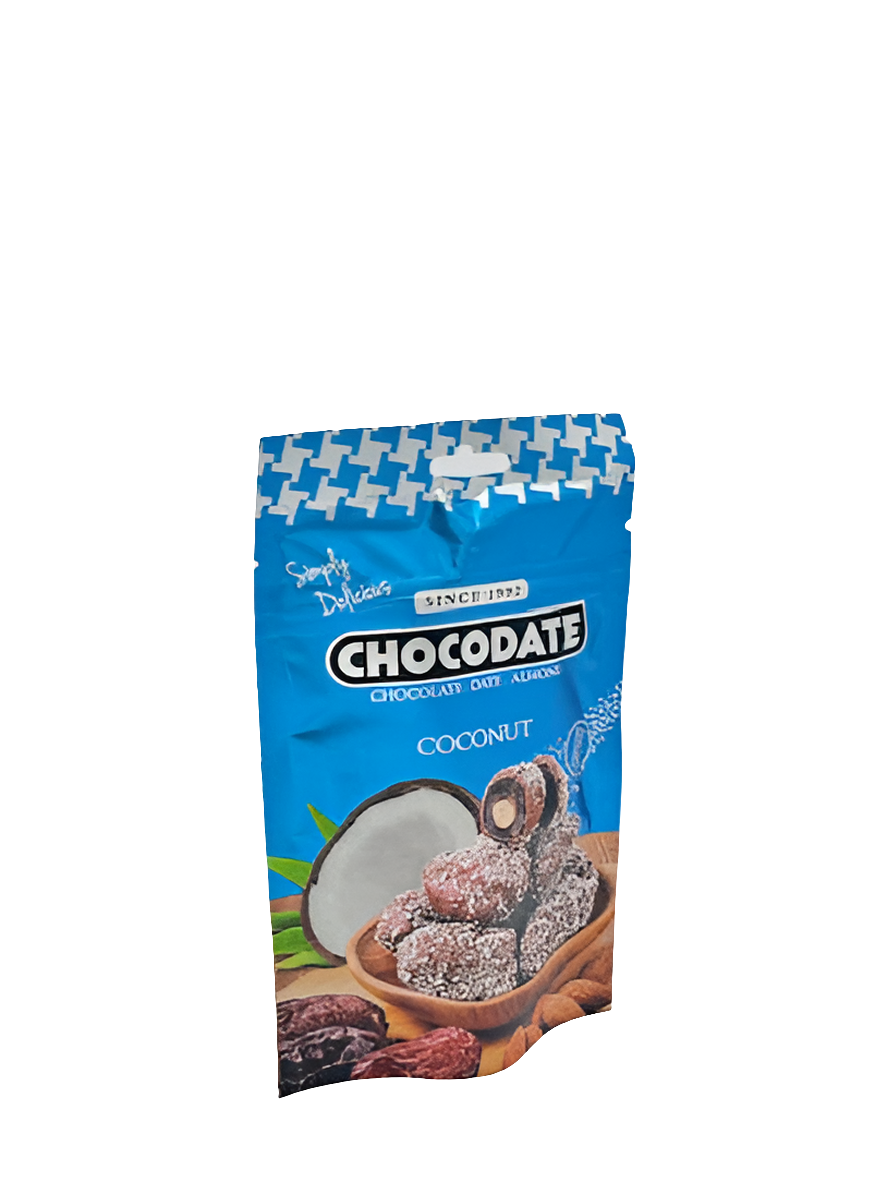 Chocodate Coconut – Die exotische Fusion aus Dattel, Mandel & Schokolade mit feinen Kokosraspeln!