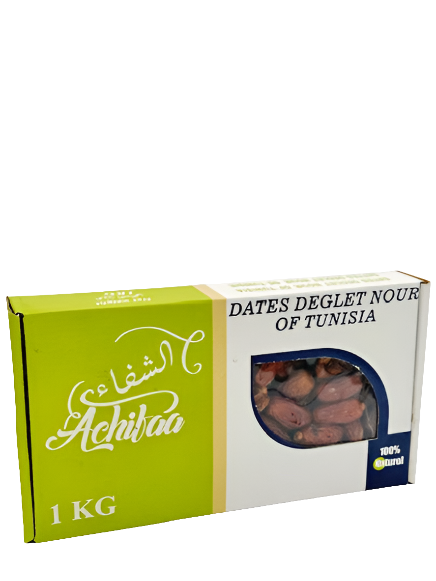 Achifaa Deglet Nour Datteln – 100% natürliche Datteln aus Tunesien, 1kg