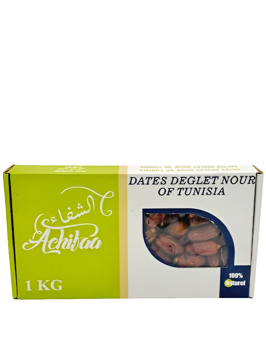 Achifaa Deglet Nour Datteln – 100% natürliche Datteln aus Tunesien, 1kg